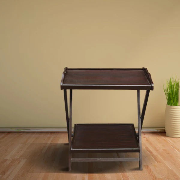 Dark Brown Folding Tea Table