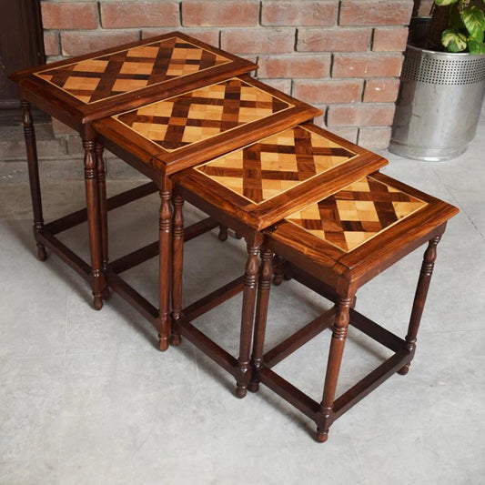 Homeryn Nesting tables Pure Sheesham