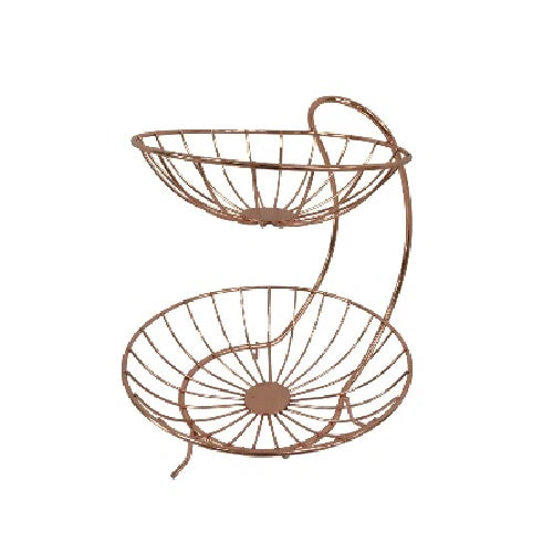 Fruit Baskets - 2 Tier Copper