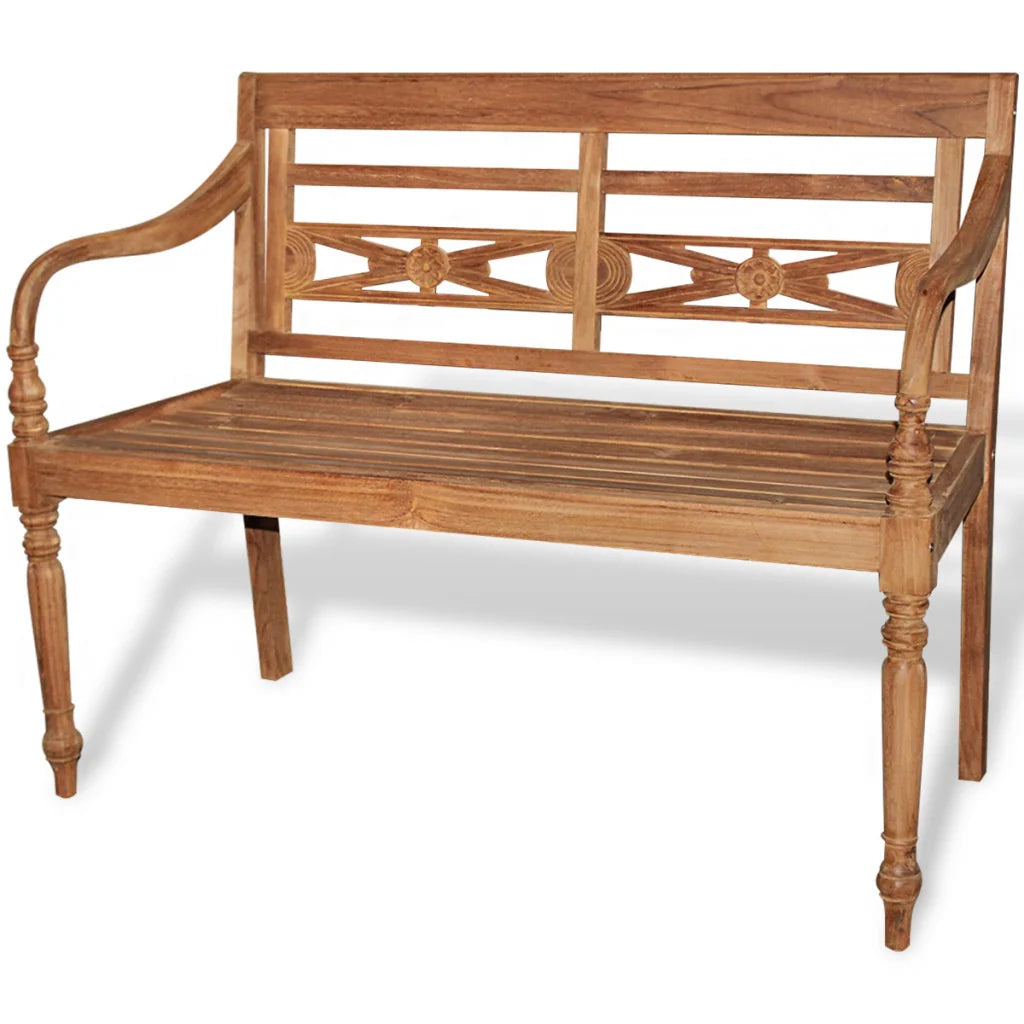 Teak Homeryn Bench with 2 Seats 120 cm