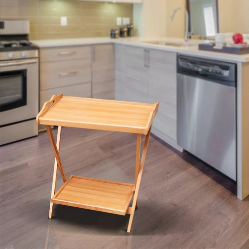 Light Brown Folding Tea Table
